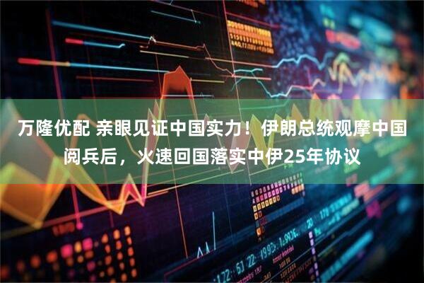 万隆优配 亲眼见证中国实力！伊朗总统观摩中国阅兵后，火速回国落实中伊25年协议