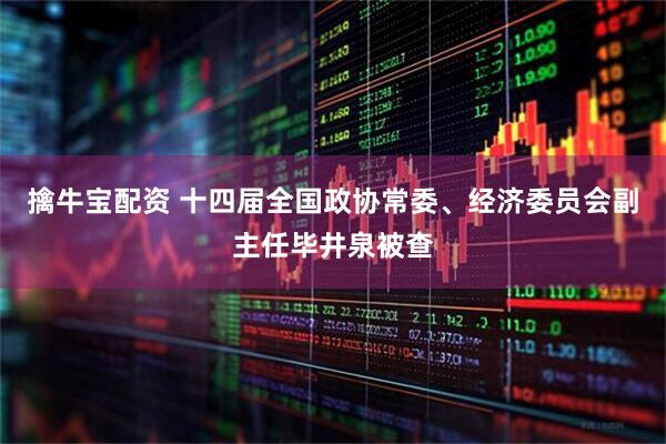 擒牛宝配资 十四届全国政协常委、经济委员会副主任毕井泉被查